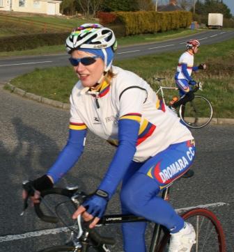 Anne at the 2 up Time Trial 17-04-08