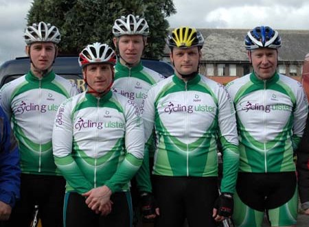 The Cycling Ulster Team 2008 - Conor McAllister, Darren Weir, Thomas Martin, Ryan Bankhead and Paul Kane